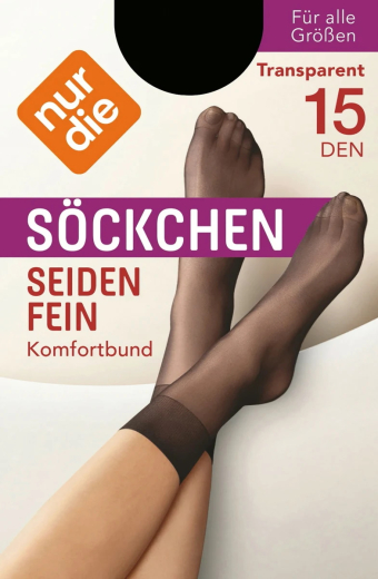 nurdie Söckchen Seidenfein 15DEN Transparent- alle Größen