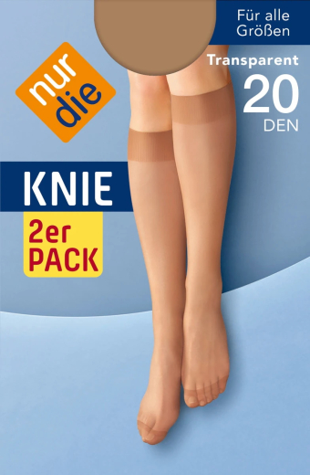 nurdie Kniestrümpfe Transparent 20 DEN für alle Gößen