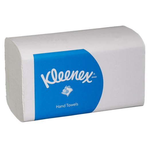 Kleenex Papierhandtücher mit Interfold-Faltung 2-lagige Papiertücher mit V-Faltung
