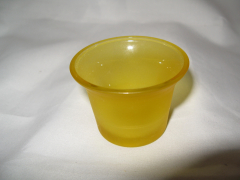 Windlicht Teelichthalter Glasleuchter gelb